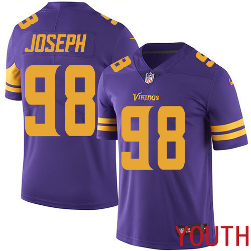 Minnesota Vikings #98 Limited Linval Joseph Purple Nike NFL Youth Jersey Rush Vapor Untouchable